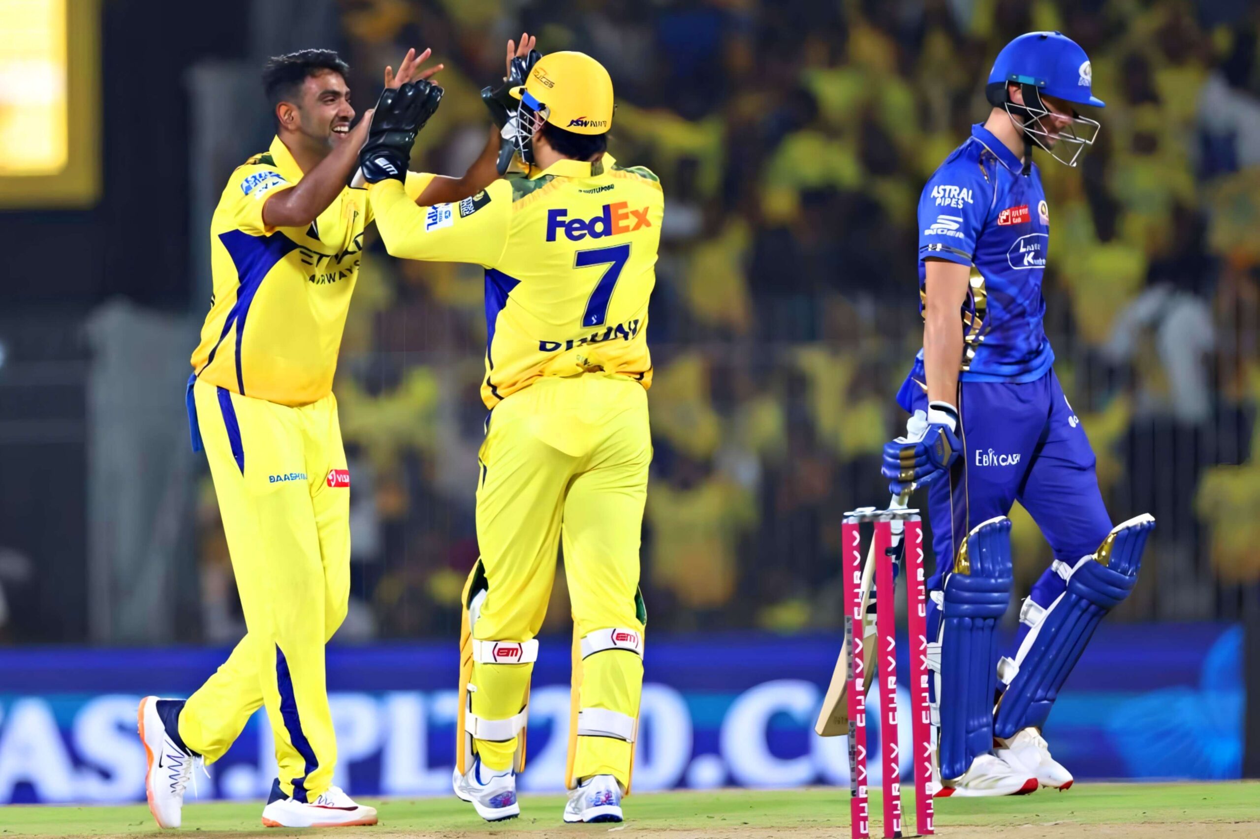 CSK Defeats MI by 4 Wickets in a Thrilling Encounter at Chepauk