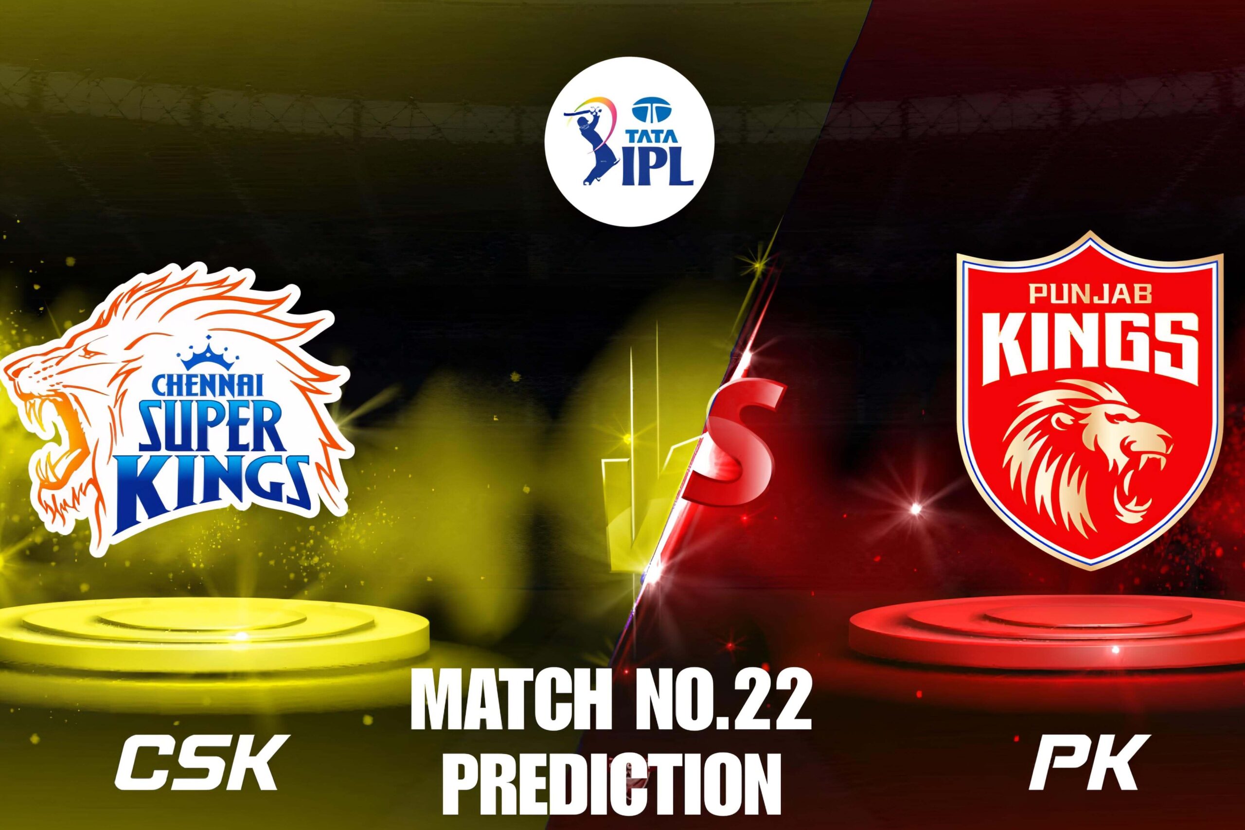 PBSK VS CSK - Match 22 Preview, & Dream11 Prediction IPL 2025