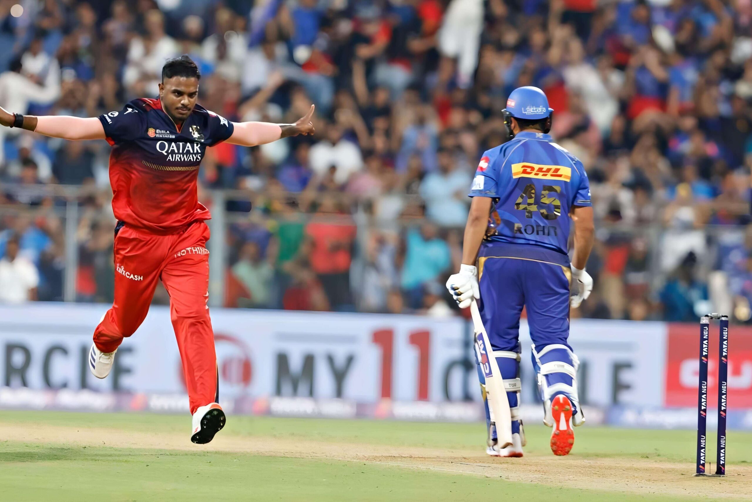 RCB vs MI,RCB Clinches a Thrilling 12-Run Victory at Wankhede