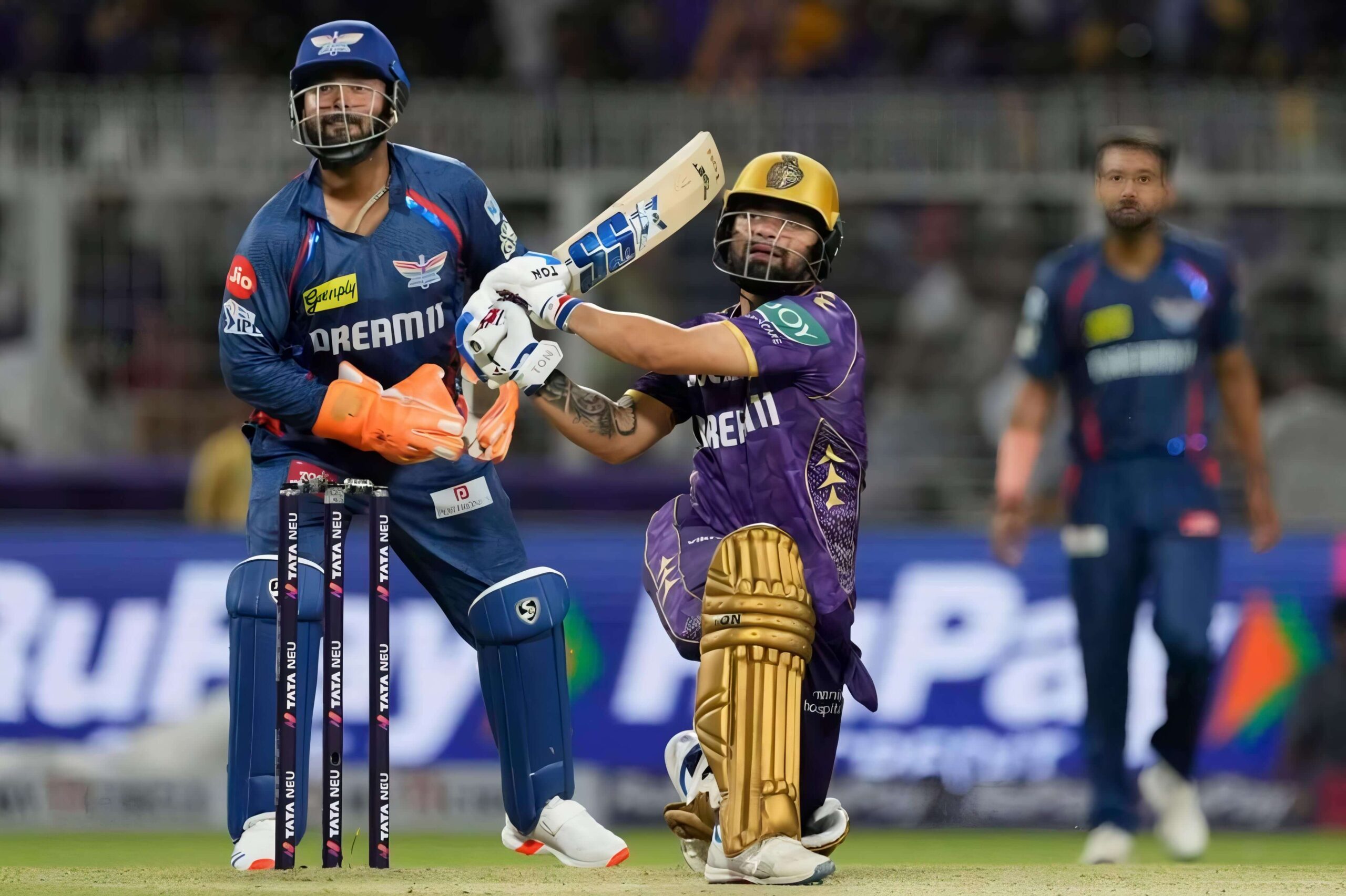 IPL 2025 Match 21 LSG VS KKR, KKR Won by 4 runs at Eden Gardens
