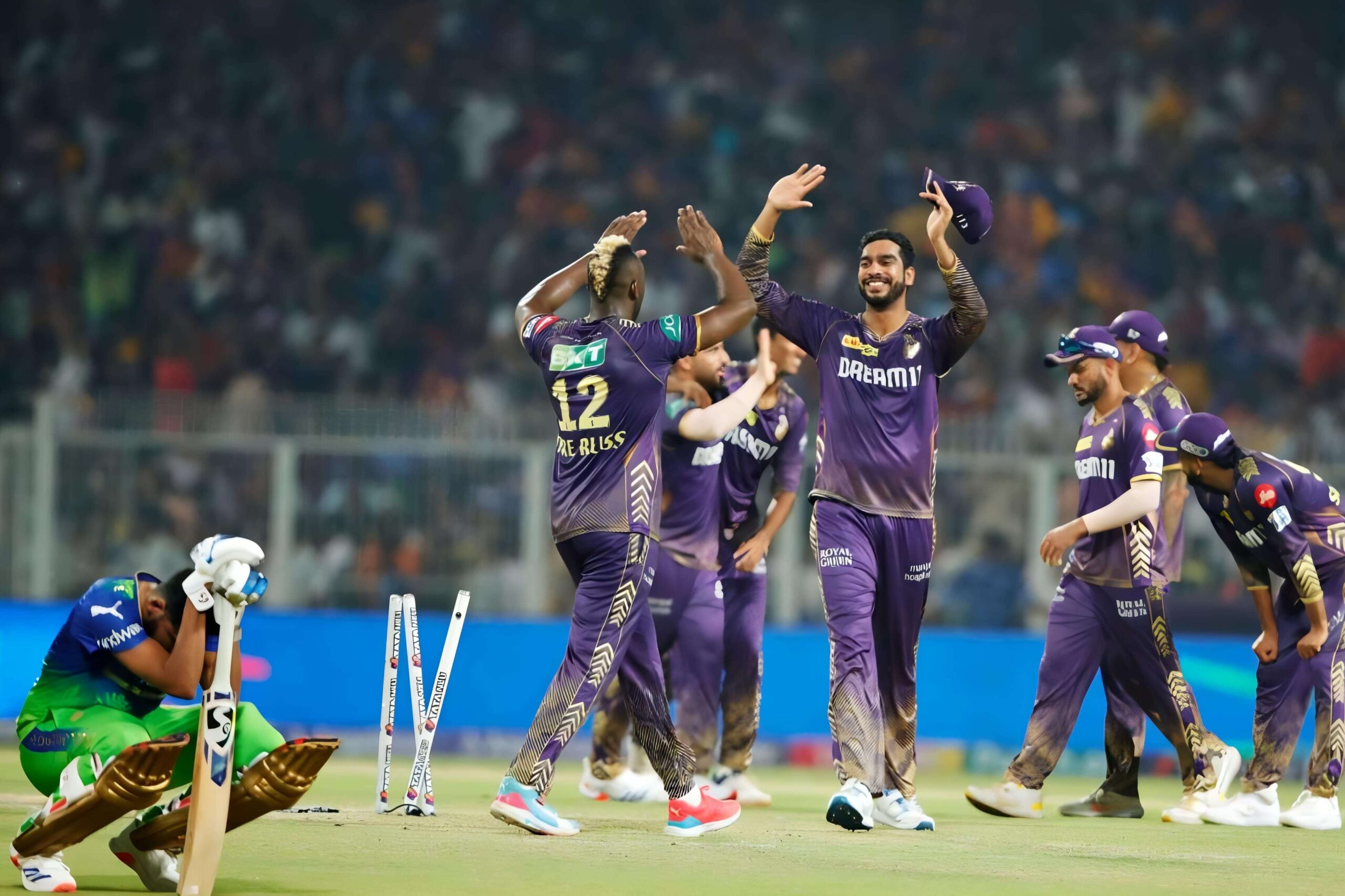 Which team has the lowest score in IPL?