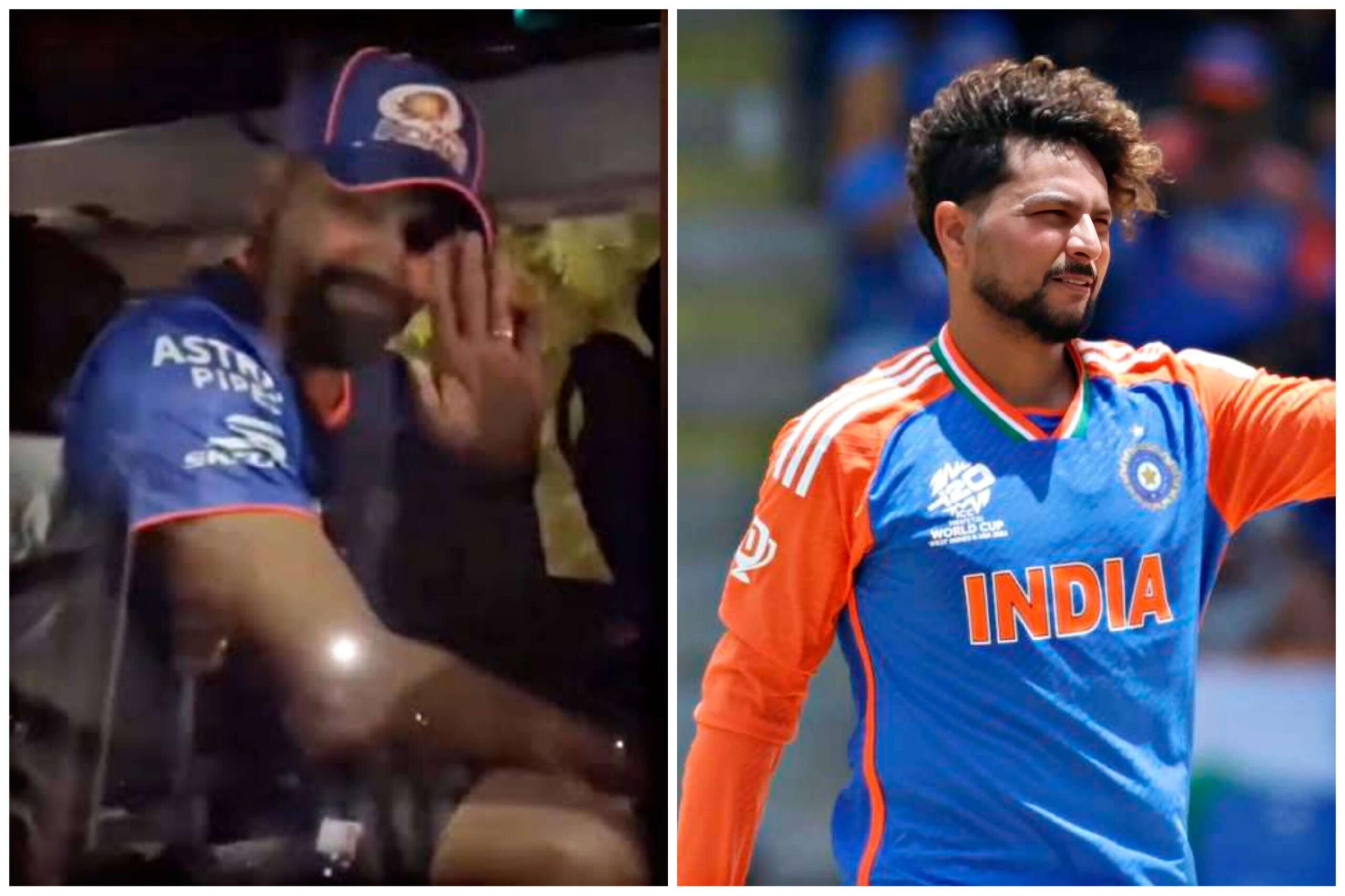 Kuldeep Yadav Takes Rohit Sharma Seat on Team Bus